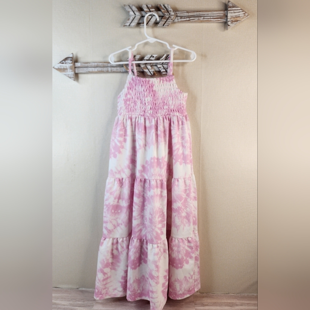 Pink Tie-Dye Kids Dress